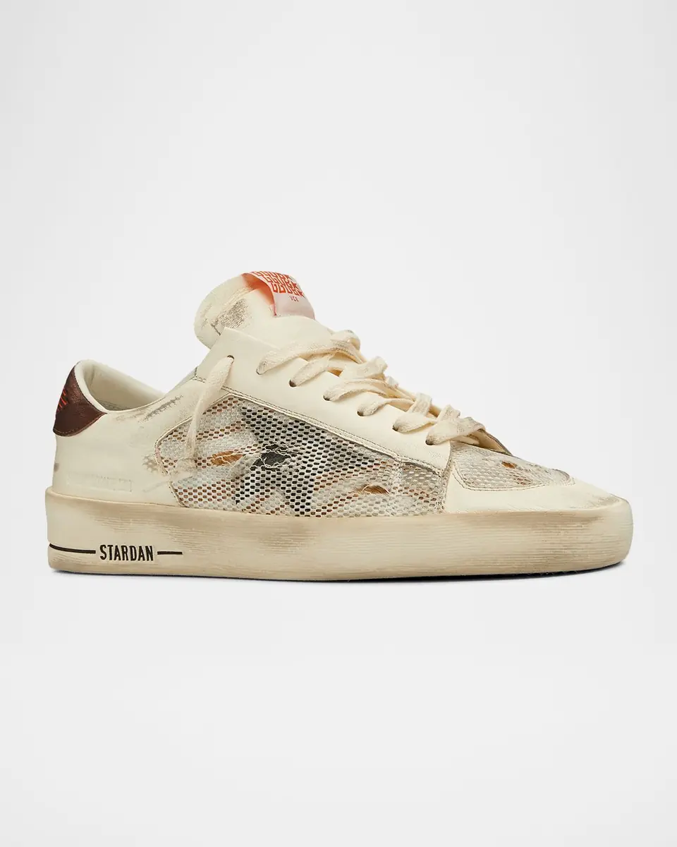 Golden Goose Men's Stardan Leather Low-Top Sneakers | Thumbnail 2 Golden Goose Men's Stardan Leather Low-Top Sneakers | Thumbnail 2