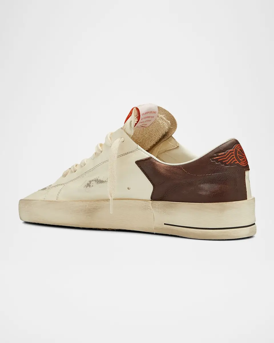 Golden Goose Men's Stardan Leather Low-Top Sneakers | Thumbnail 3 Golden Goose Men's Stardan Leather Low-Top Sneakers | Thumbnail 3