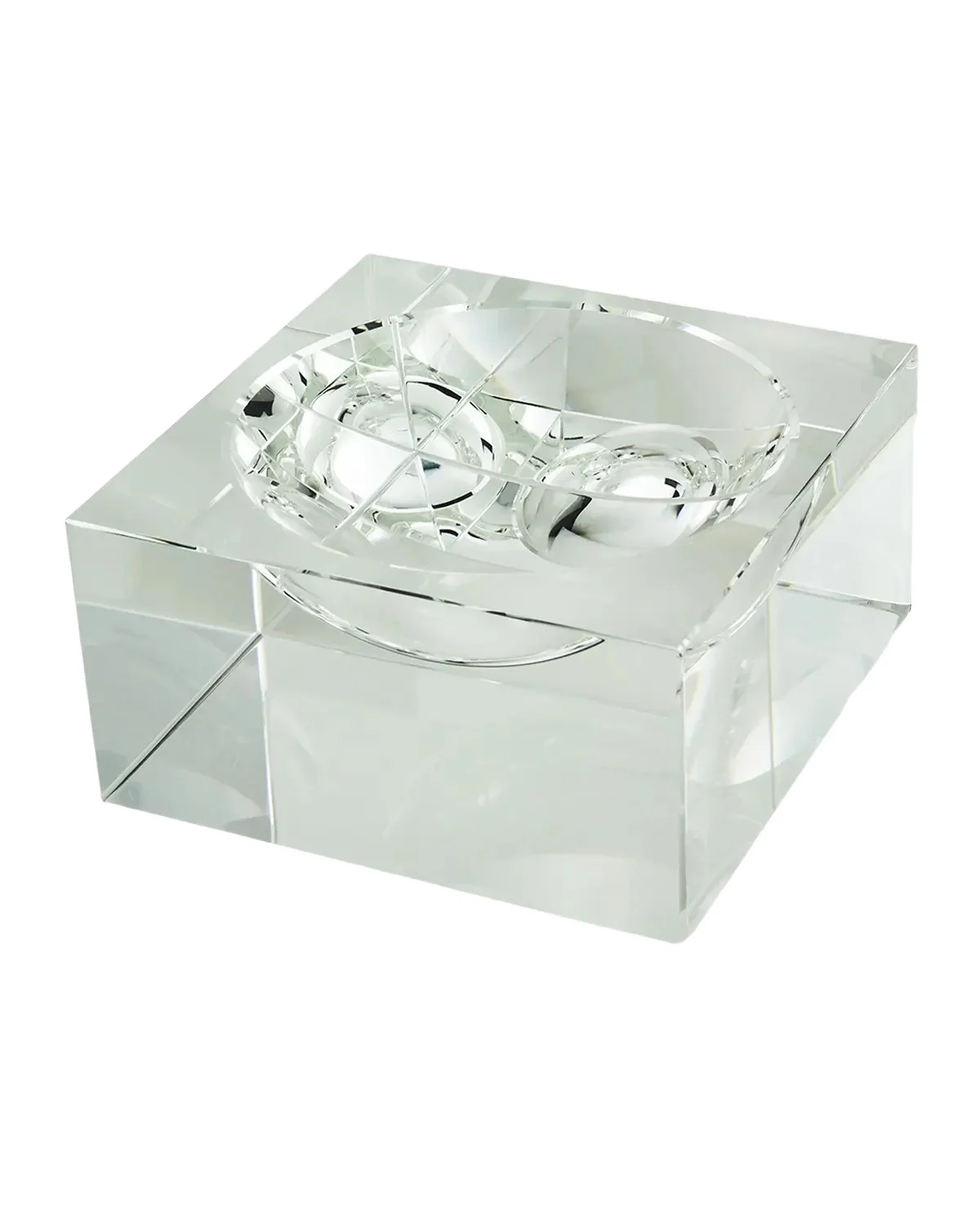 Tizo Clear Crystal Square Centerpiece Bowl Large