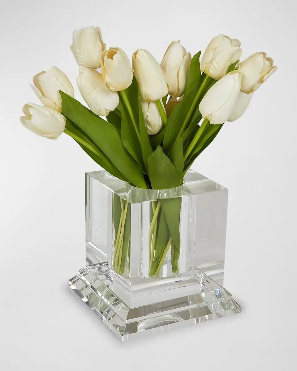 Tizo Clear Crystal Square Centerpiece Vase | Thumbnail 2 Tizo Clear Crystal Square Centerpiece Vase | Thumbnail 2