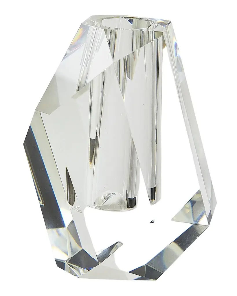 Tizo Clear Crystal Vase Multi Faceted Rock - Large