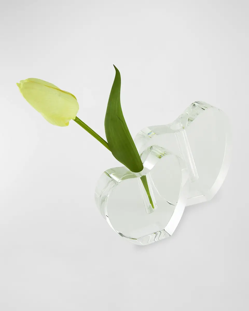 Tizo Clear Crystal Heart Vase Large | Thumbnail 2
