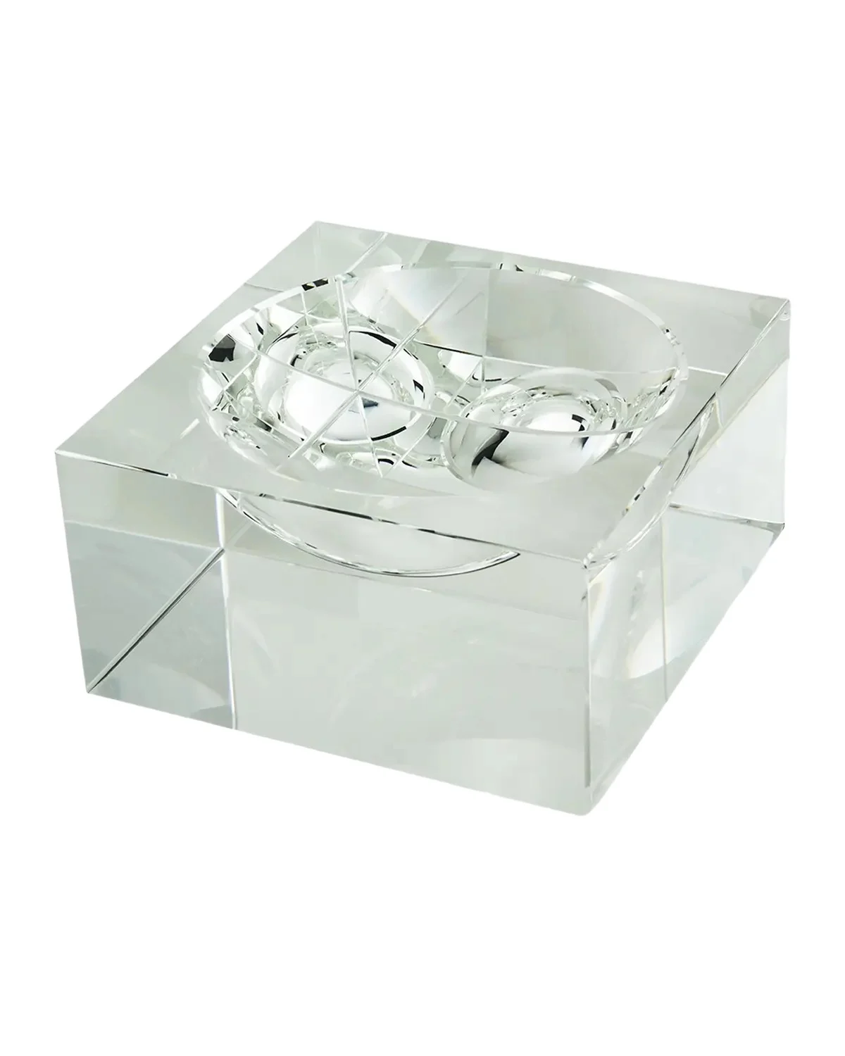 Tizo Clear Crystal Square Centerpiece Bowl Med.
