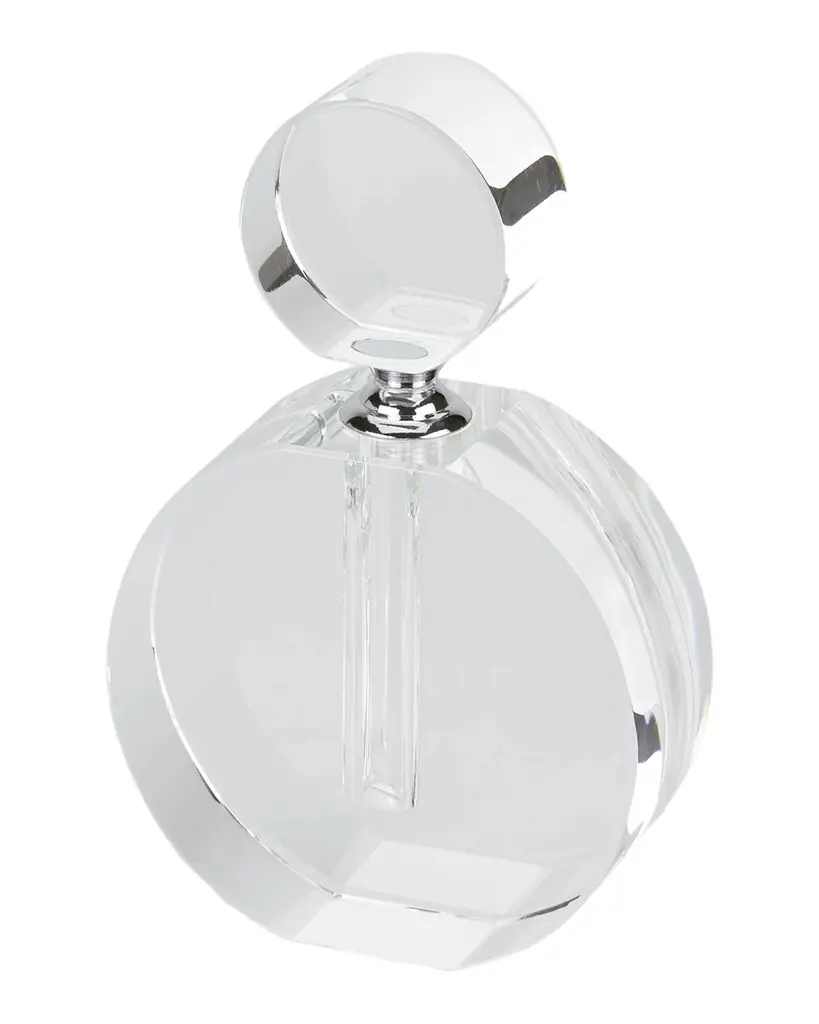 Tizo Clear Crystal Perfume Bottle - Flat Round