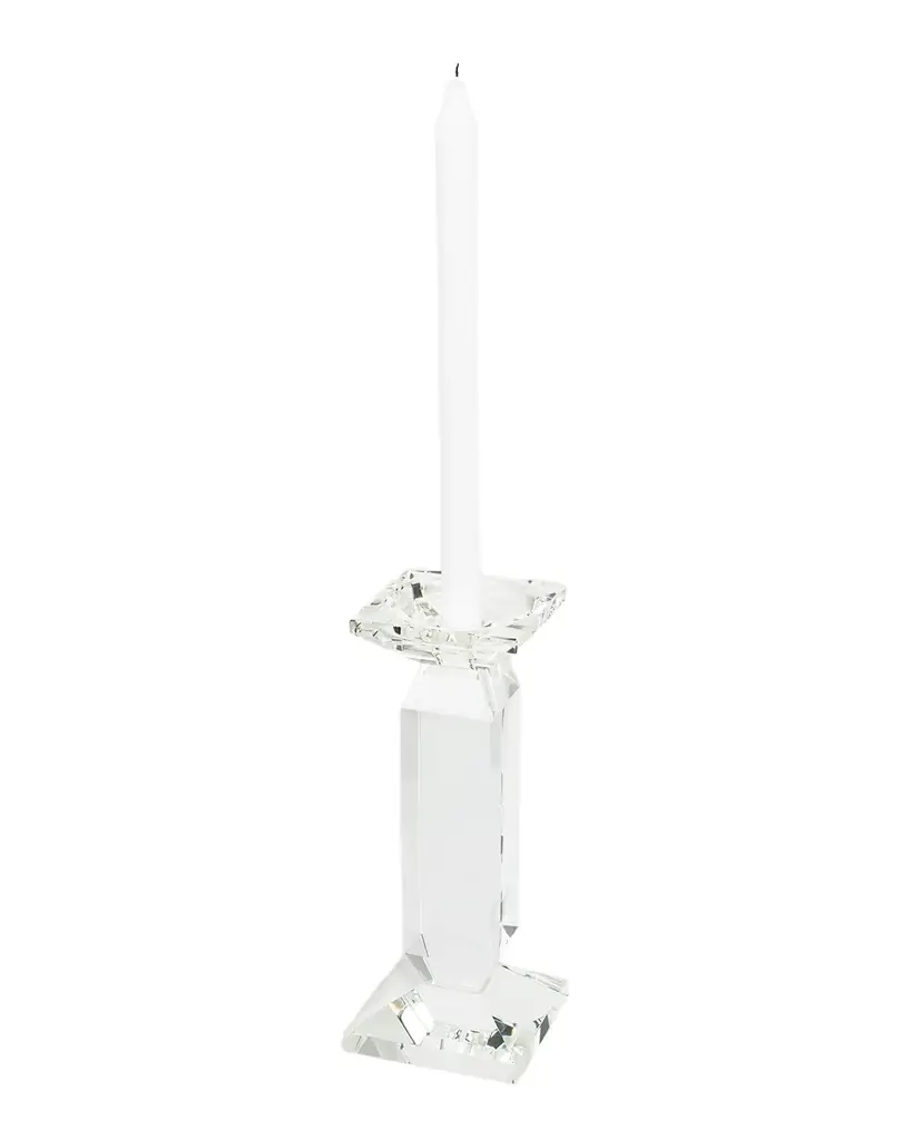 Tizo Clear Crystal Pillar Candle Holder - Small