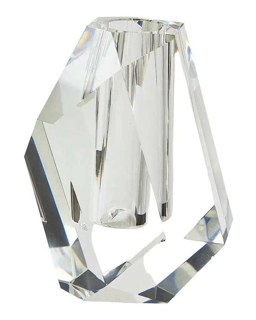 Tizo Clear Crystal Vase Multi Faceted Rock - Small