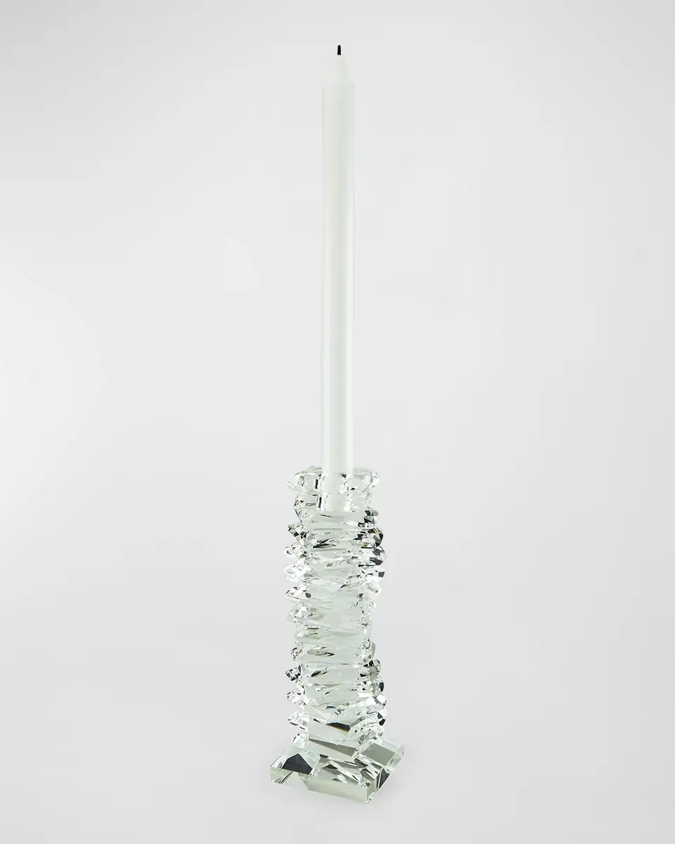 Tizo Clear Crystal "Twisted" Candleholder Small | Thumbnail 2 Tizo Clear Crystal "Twisted" Candleholder Small | Thumbnail 2