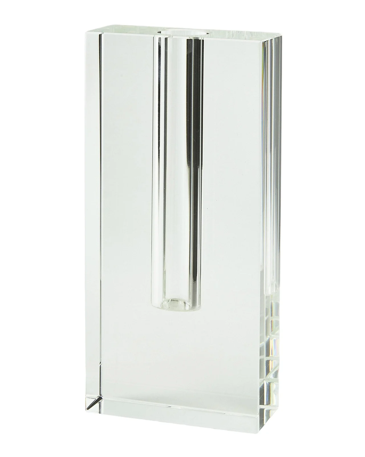 Tizo Clear Crystal Rectangle Bud Vase - Large