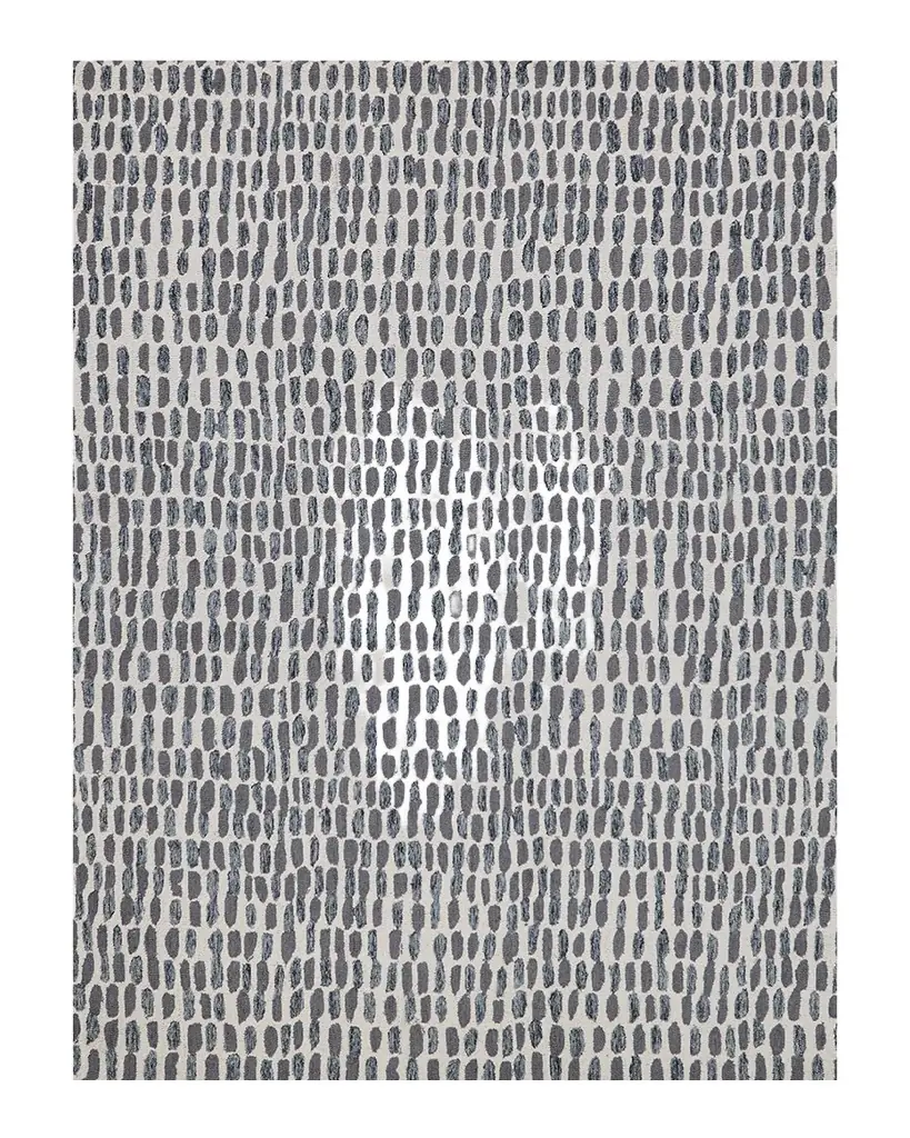 Exquisite Rugs Ink Blot Hand-Tufted Black & Gray Rug