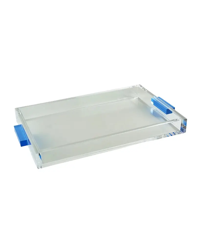 Tizo Clear Lucite Tray with Handles