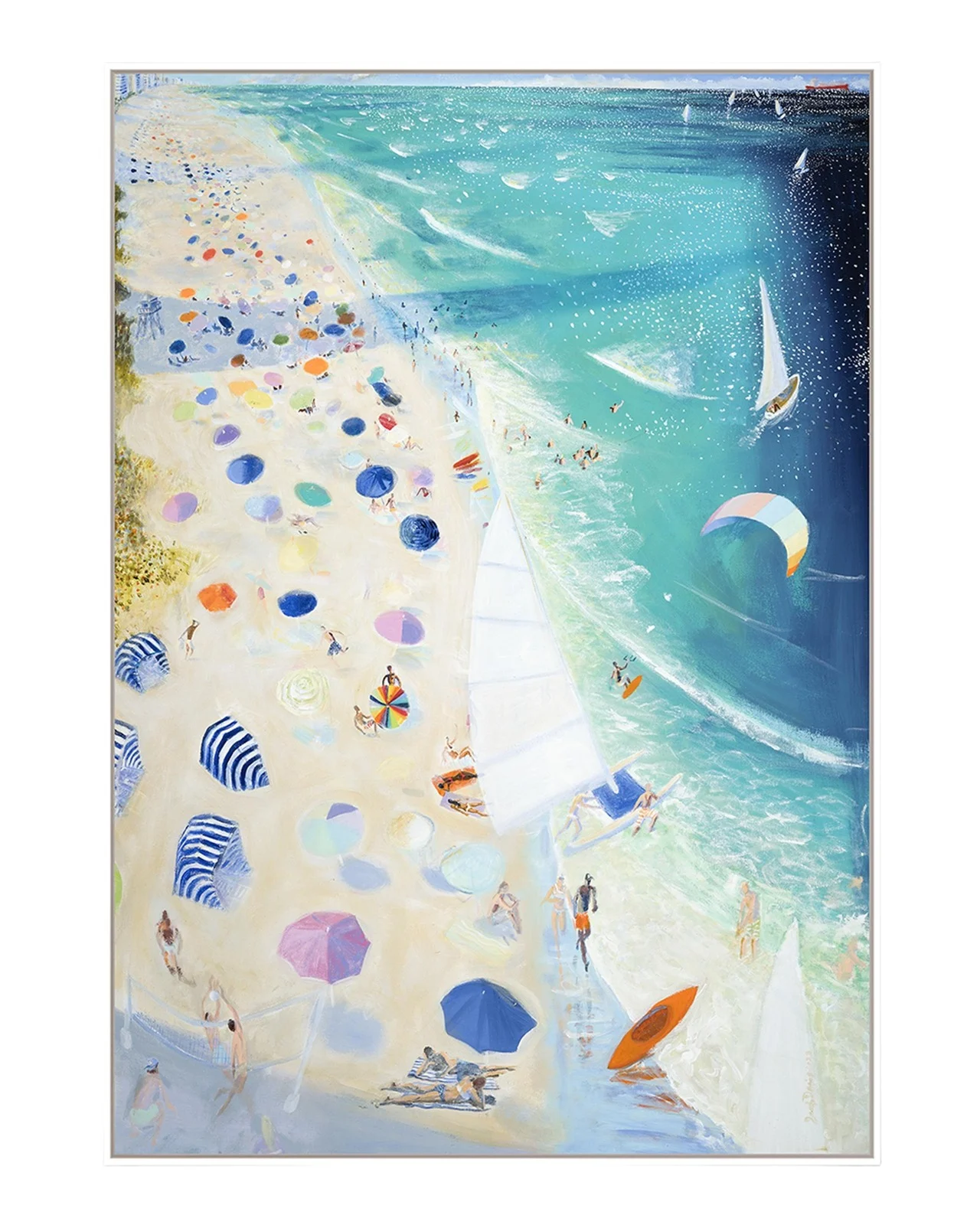 RFA Fine Art "Beach Club" Hand-Embellished Giclee by Joe Davis