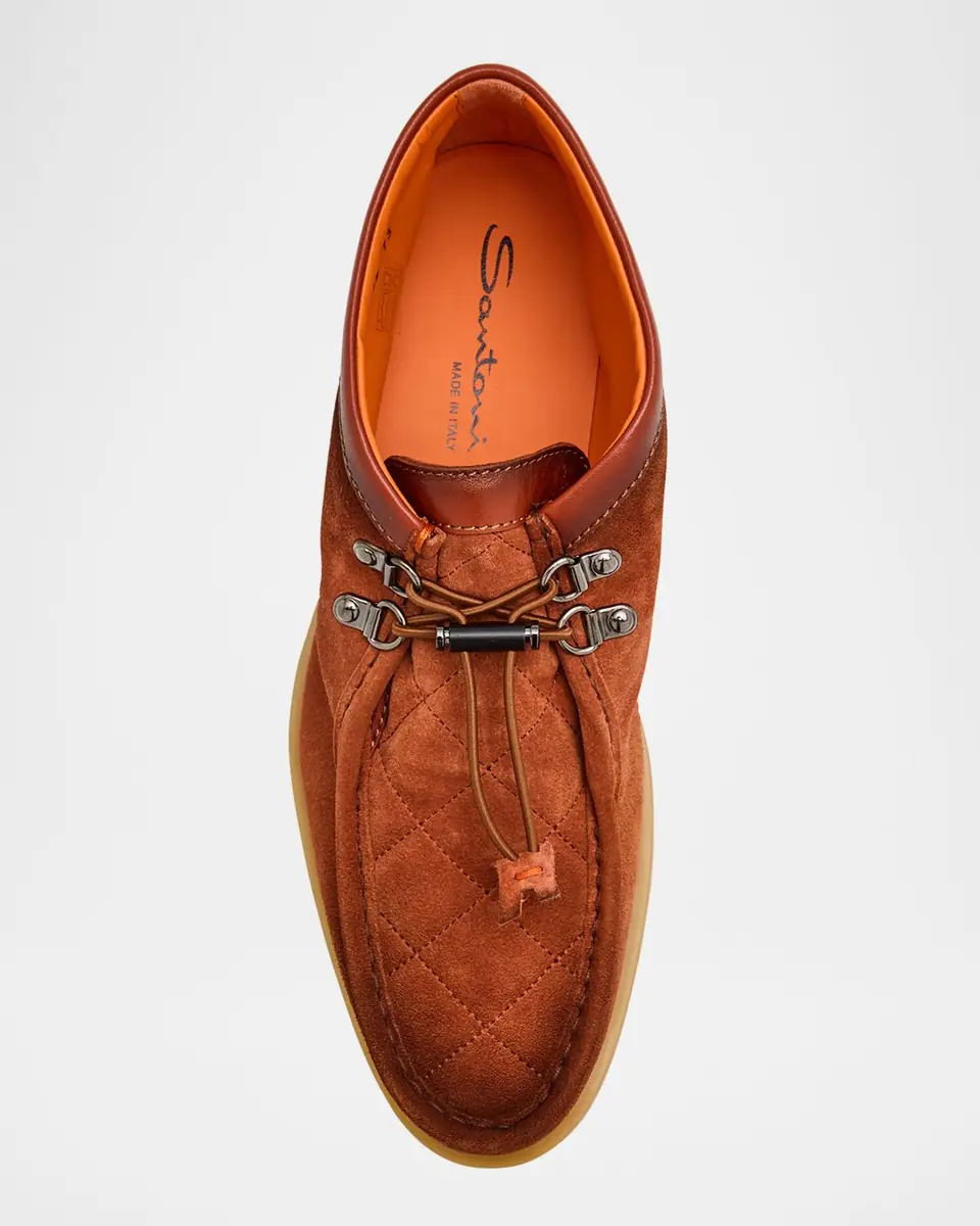 Santoni Men's Gregory Suede Chukka Boots | Thumbnail 3