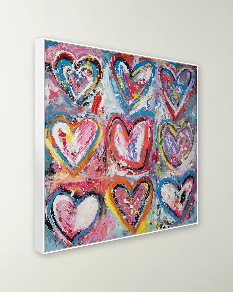 RFA Fine Art "9 Hearts" Giclee in White Floater Frame by Lara Brooke | Thumbnail 2