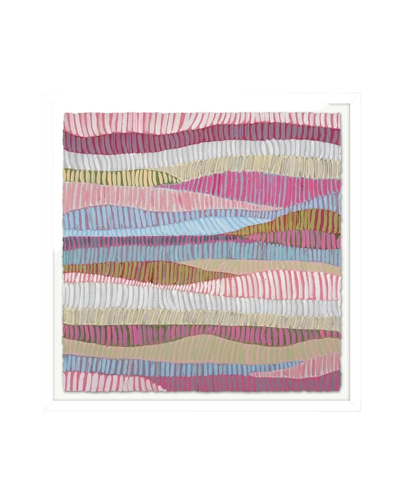 RFA Fine Art "Pink Fence 2" Framed Giclee on Paper by H. Scott