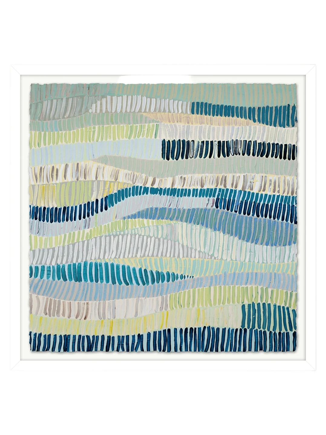 RFA Fine Art "Blue Fence 2" Framed Giclee on Paper by H. Scott