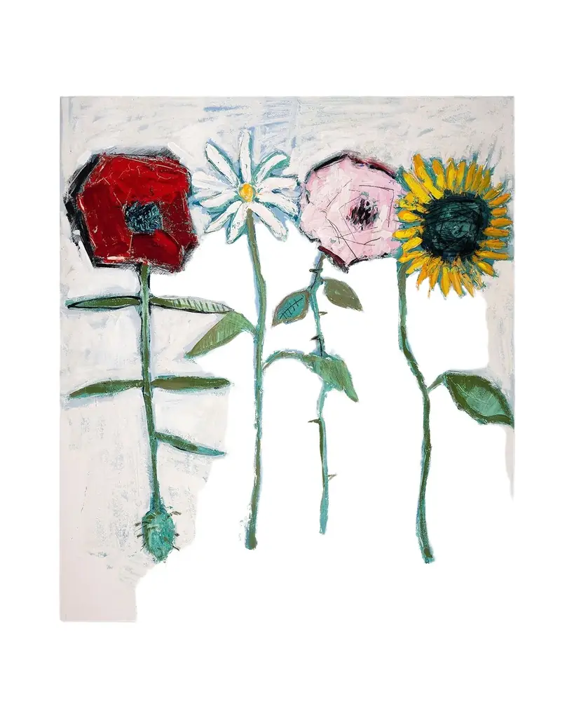 RFA Fine Art "Four Flowers" Giclee on Gallery-Wrapped Canvas by H. Scott