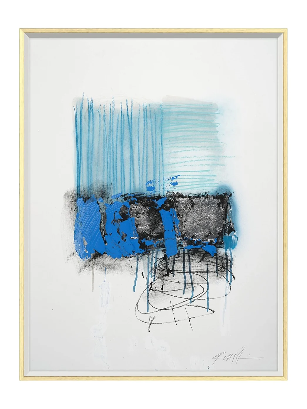 RFA Fine Art "Blue Lines 3" Giclee on Paper by Robert Robinson
