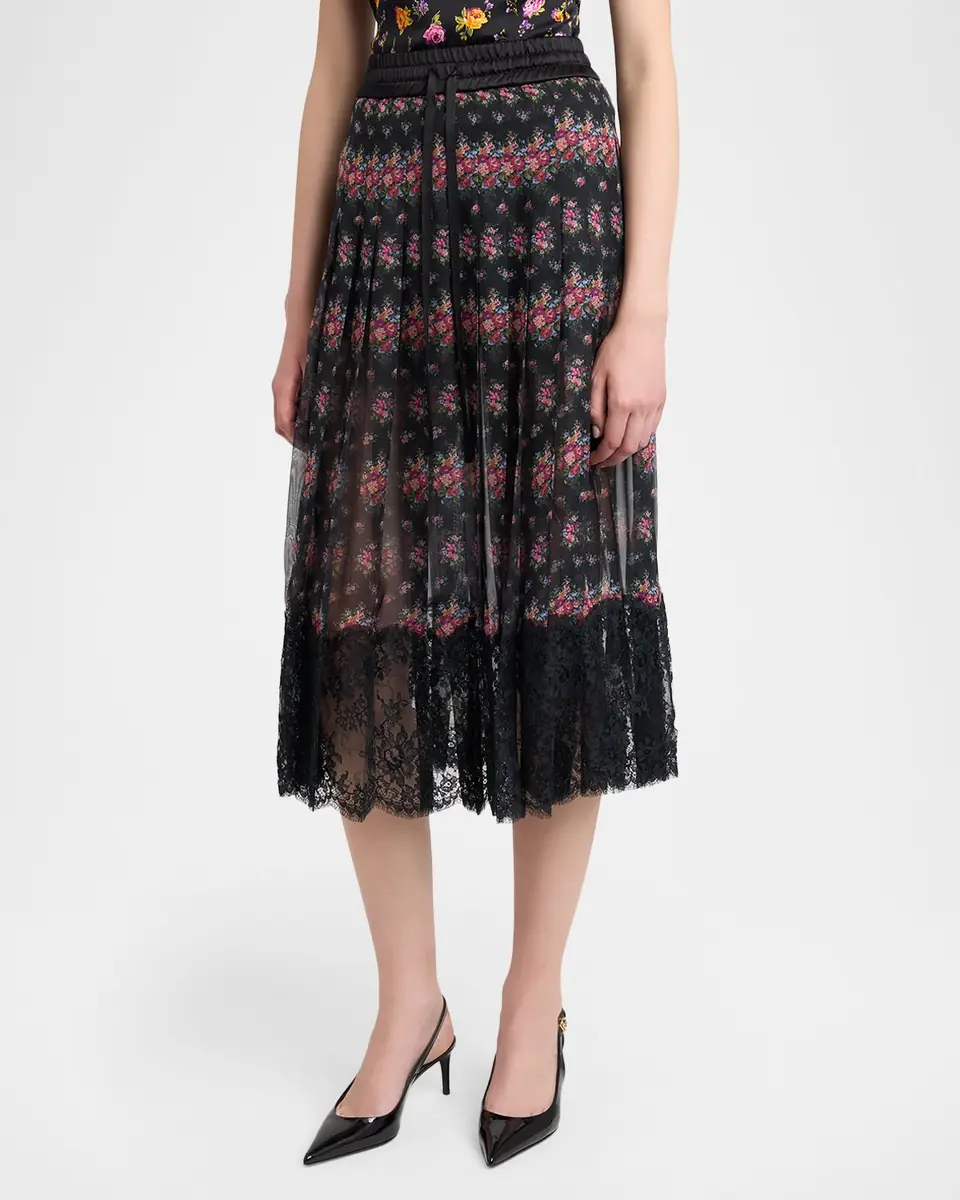 Dolce & Gabbana Small Flower Bouquets-Print Skirt | Thumbnail 4 Dolce & Gabbana Small Flower Bouquets-Print Skirt | Thumbnail 4