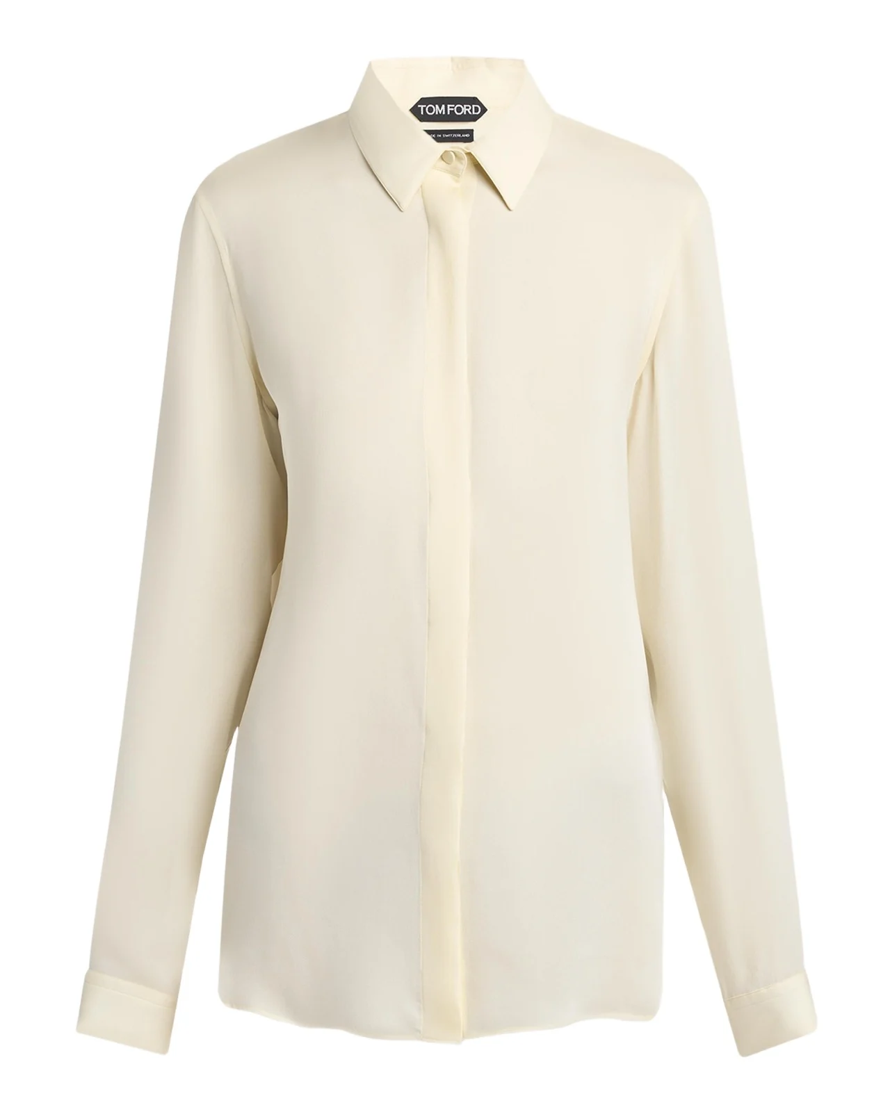 Washed Silk Georgette Button-Down Shirt Washed Silk Georgette Button-Down Shirt