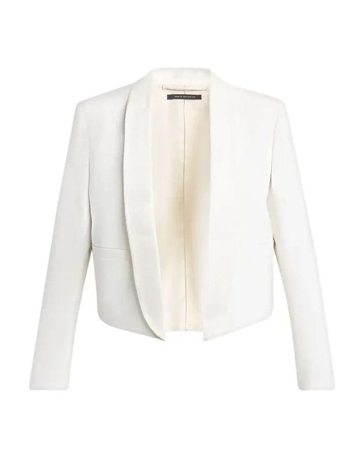 Tom Ford Grain De Poudre Crop Open Blazer
