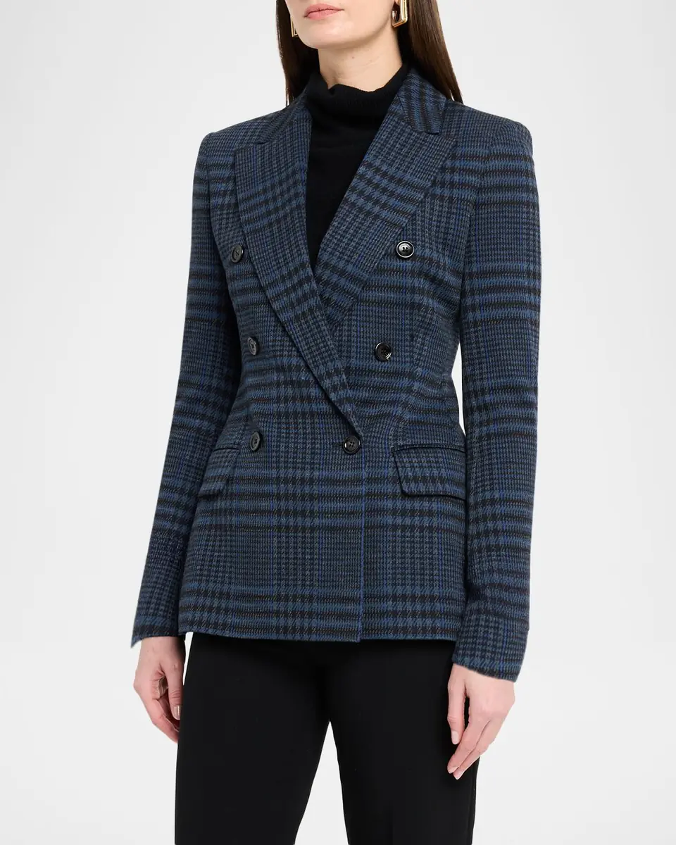 Max Mara Bisso Double-Breasted Plaid Jacket | Thumbnail 4