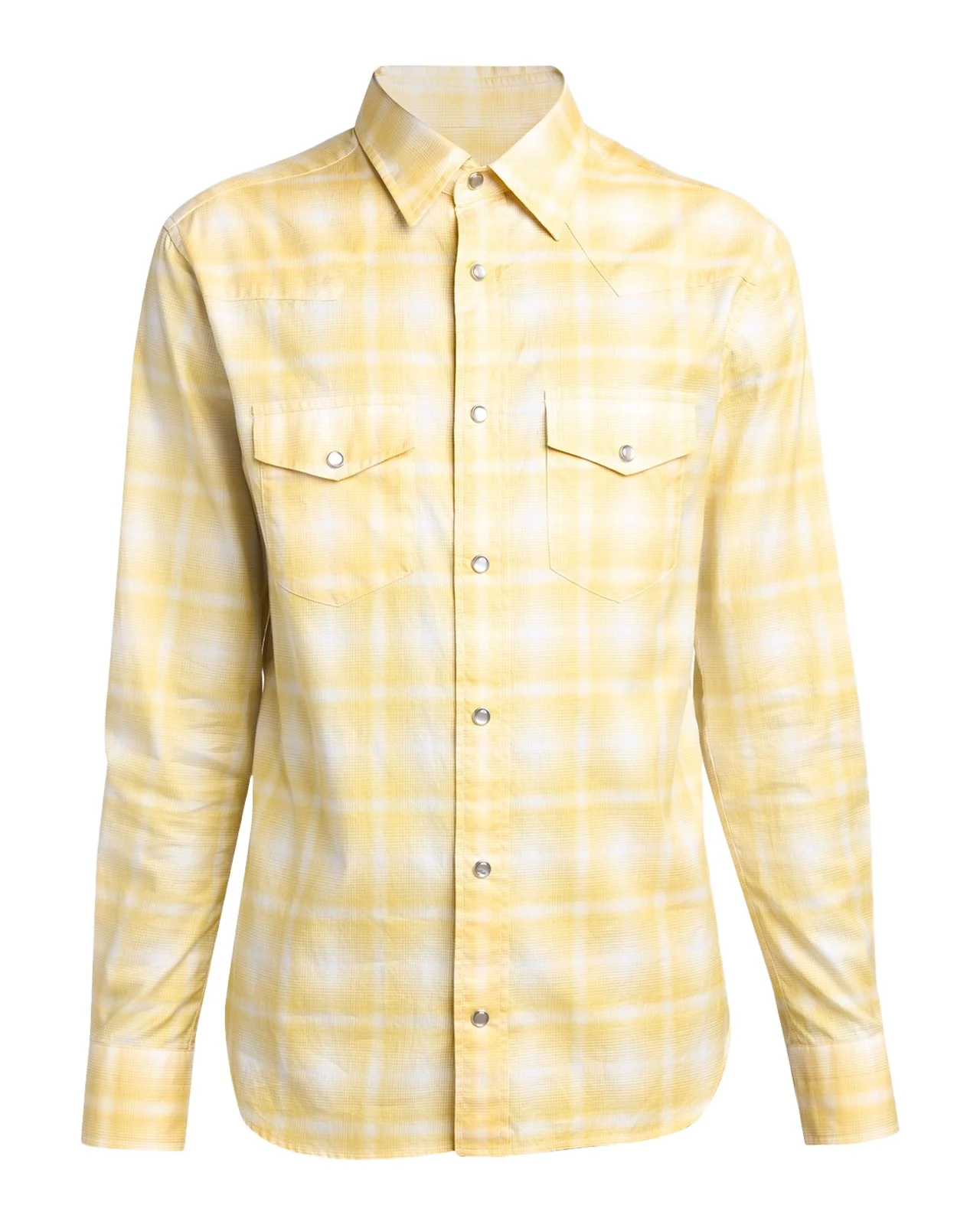 Men's Cotton Maxi-Plaid Slim Fit Snap-Front Western Shirt Men's Cotton Maxi-Plaid Slim Fit Snap-Front Western Shirt