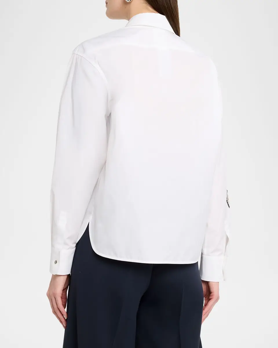 Max Mara Shock Embroidered Cotton Poplin Shirt | Thumbnail 3 Max Mara Shock Embroidered Cotton Poplin Shirt | Thumbnail 3