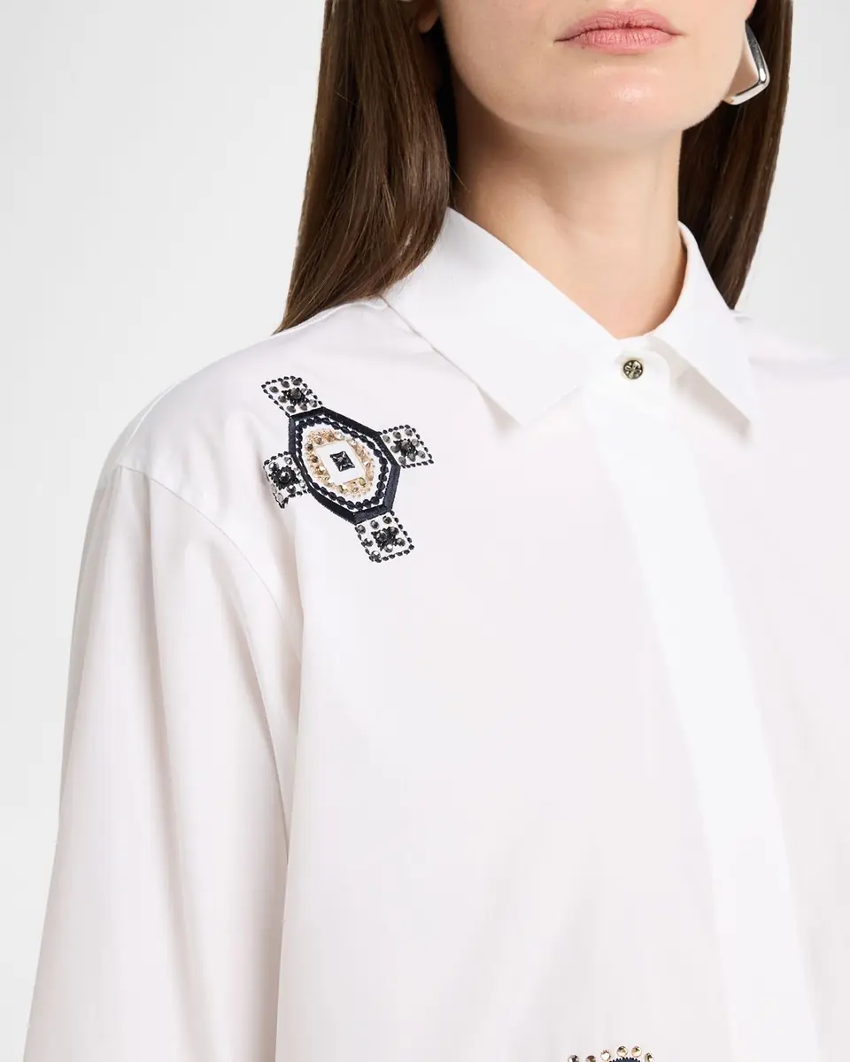 Max Mara Shock Embroidered Cotton Poplin Shirt | Thumbnail 5 Max Mara Shock Embroidered Cotton Poplin Shirt | Thumbnail 5