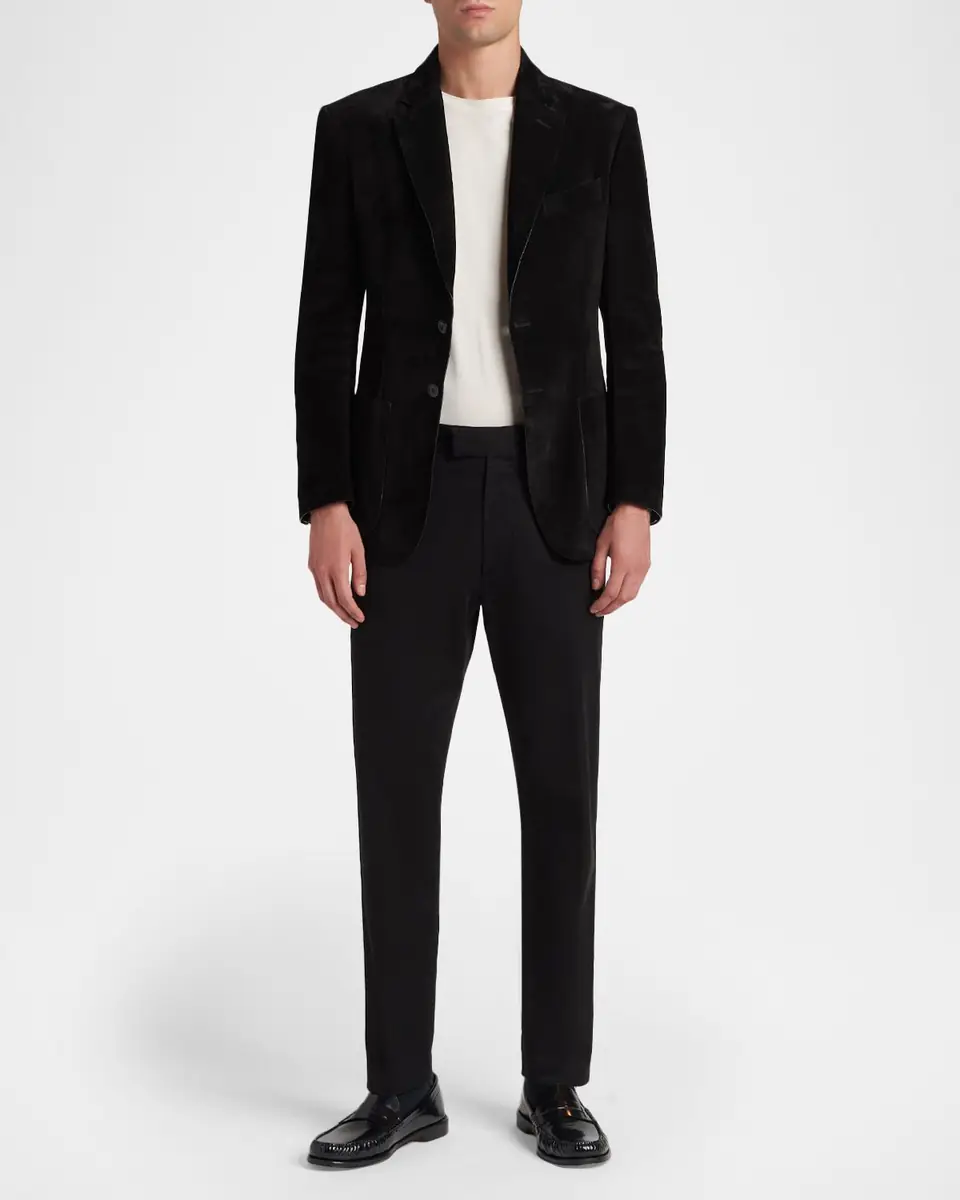 Tom Ford Men's Suede Single-Breasted Blazer | Thumbnail 2 Tom Ford Men's Suede Single-Breasted Blazer | Thumbnail 2