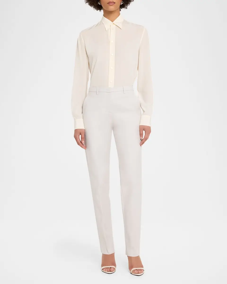 Emporio Armani Cotton Couture Tapered Trousers | Thumbnail 2 Emporio Armani Cotton Couture Tapered Trousers | Thumbnail 2