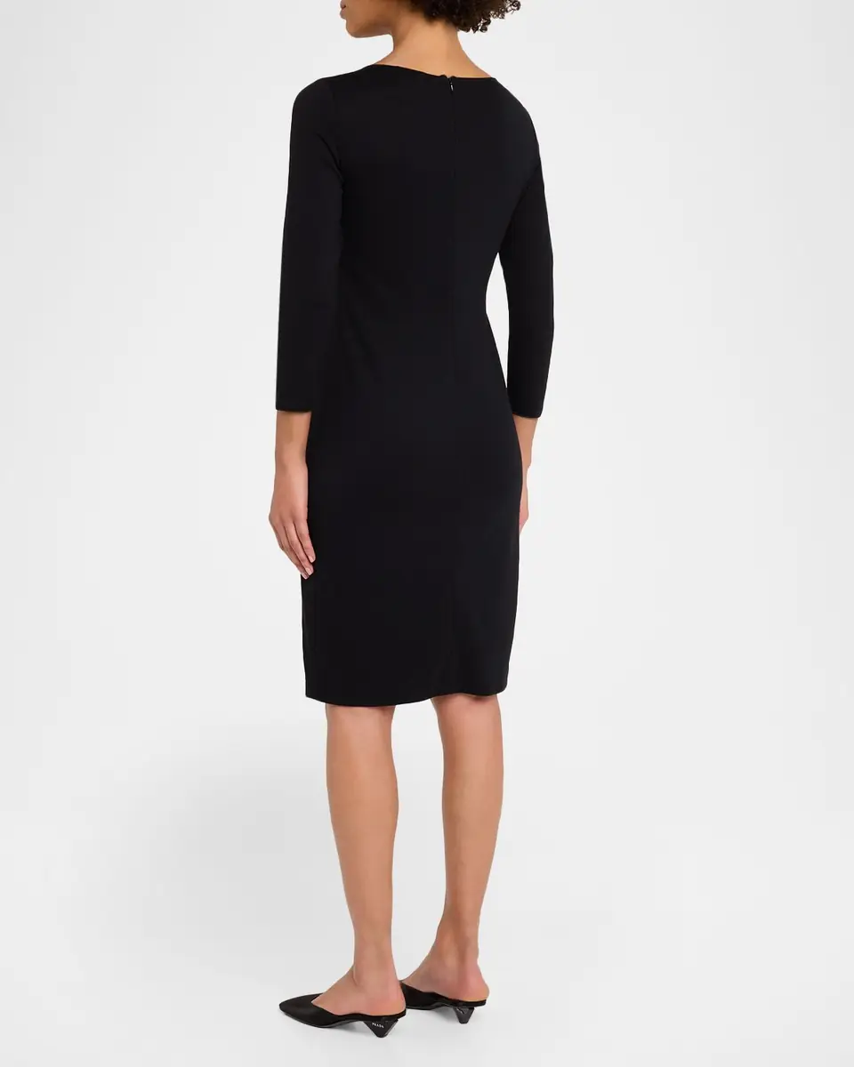 Emporio Armani Ruched 3/4-Sleeve Dress | Thumbnail 3 Emporio Armani Ruched 3/4-Sleeve Dress | Thumbnail 3