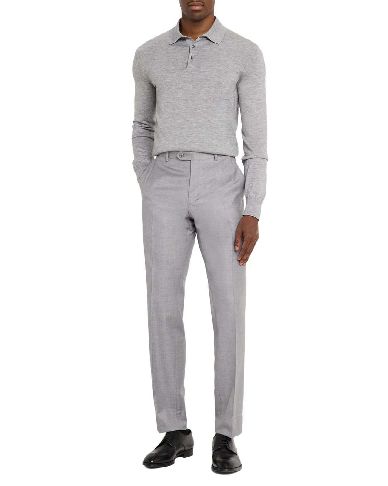 Men's Wool and Cashmere Sharkskin Two-Piece Suit Men's Wool and Cashmere Sharkskin Two-Piece Suit
