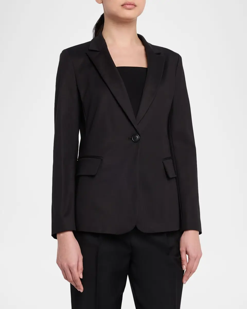 Emporio Armani Cotton Couture Single-Button Blazer | Thumbnail 4