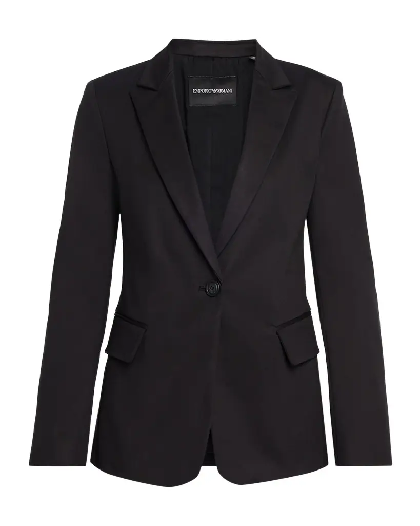 Emporio Armani Cotton Couture Single-Button Blazer | Image 1 Emporio Armani Cotton Couture Single-Button Blazer | Image 1