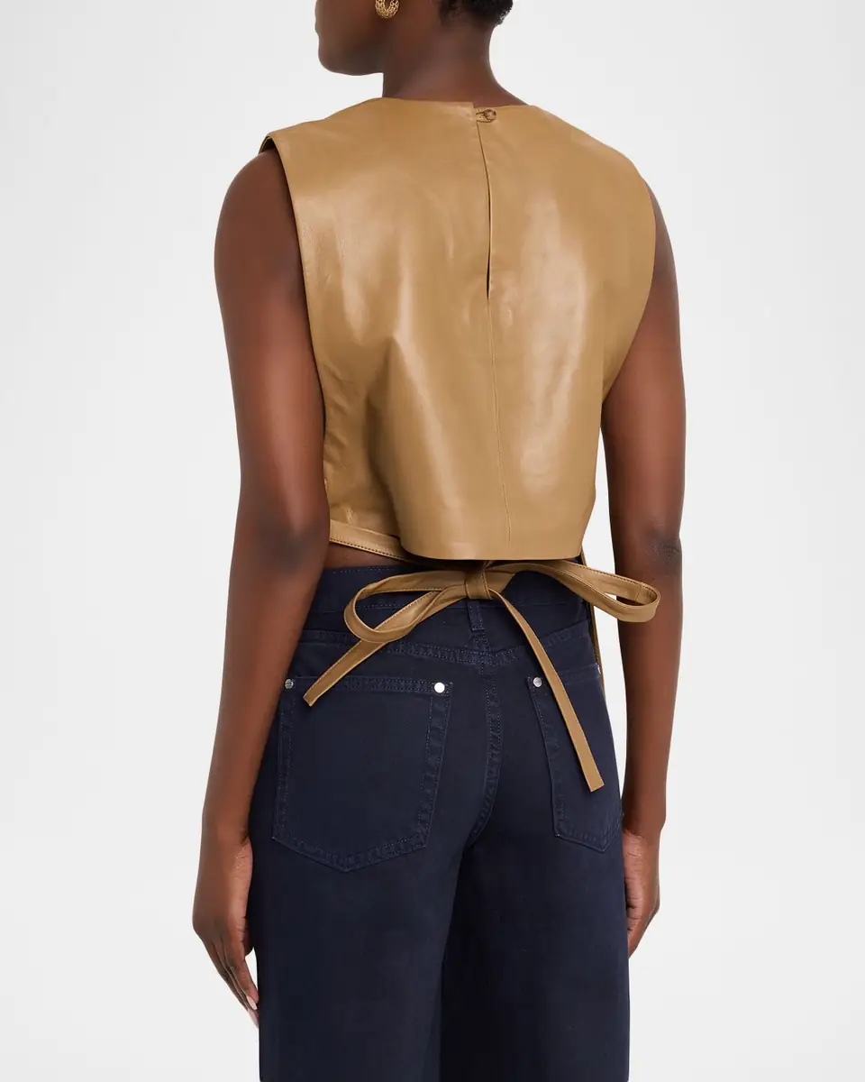 TWP Apron Tunic in Leather | Thumbnail 3 TWP Apron Tunic in Leather | Thumbnail 3