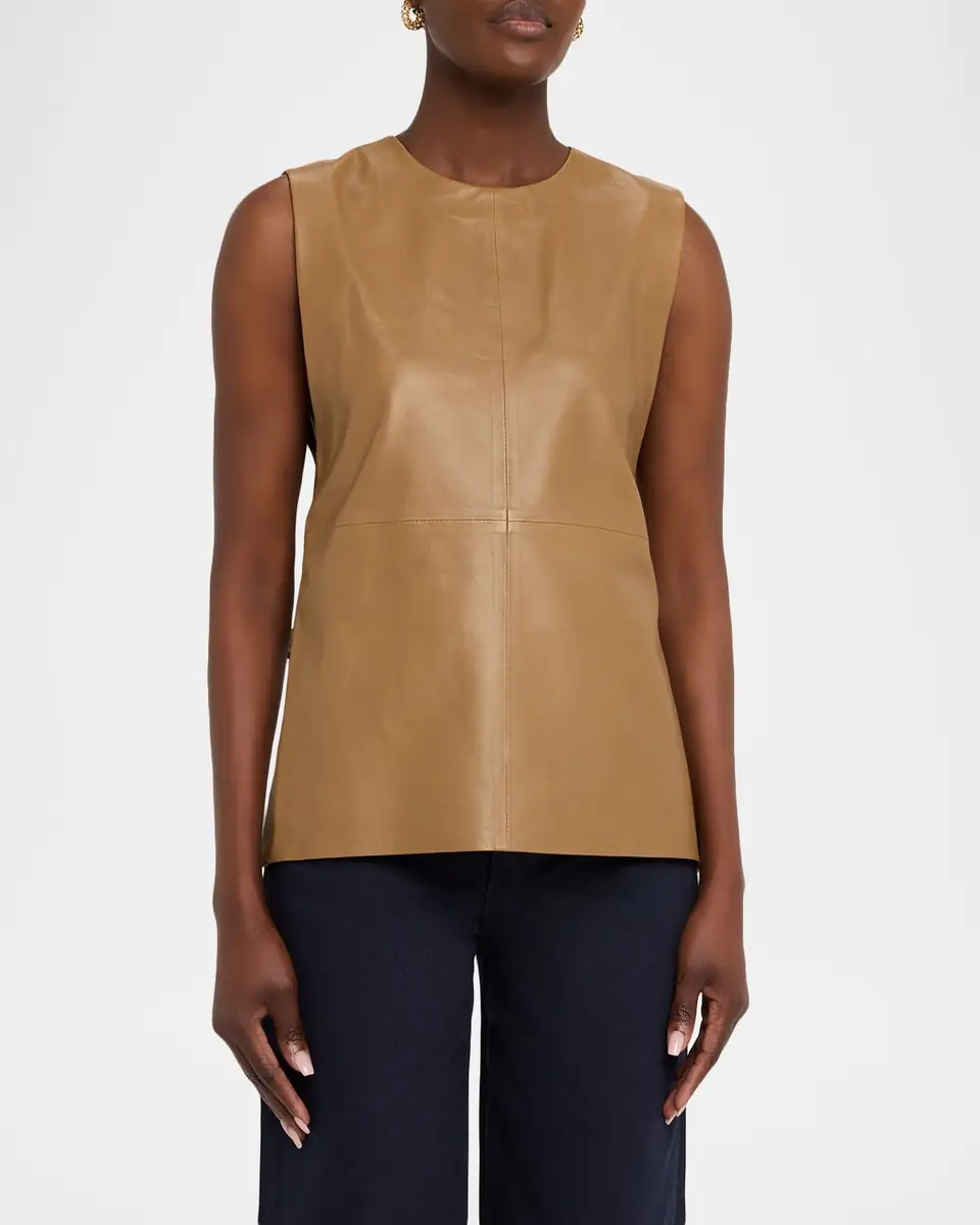 TWP Apron Tunic in Leather | Thumbnail 4 TWP Apron Tunic in Leather | Thumbnail 4