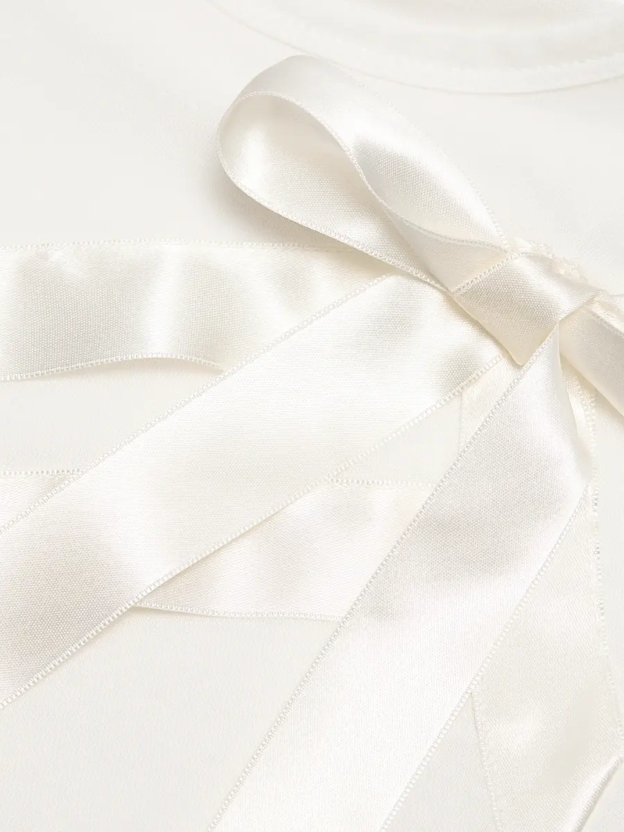 Simone Rocha Women's Satin Bow Sash Jersey T-Shirt | Thumbnail 7 Simone Rocha Women's Satin Bow Sash Jersey T-Shirt | Thumbnail 7