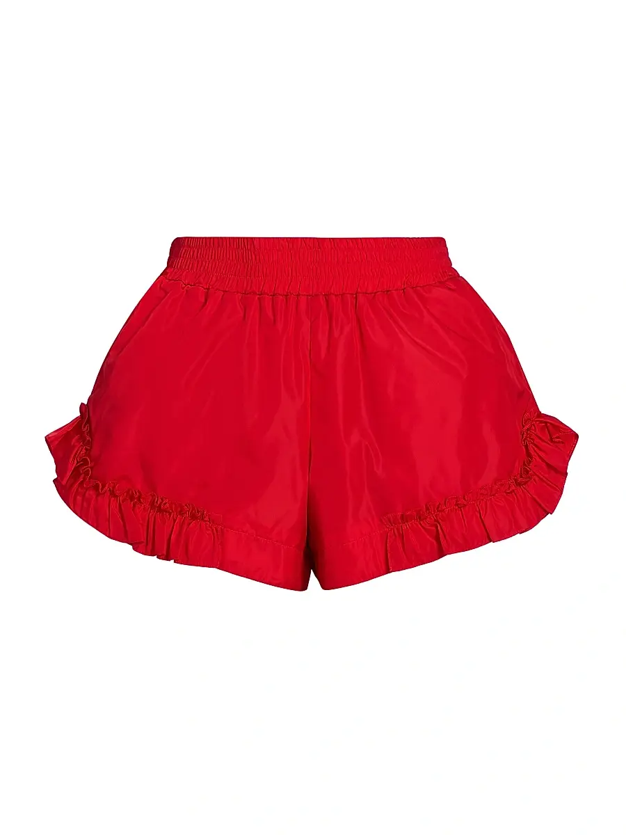 Simone Rocha Women's Frill Track Shorts - Red | Image 1 Simone Rocha Women's Frill Track Shorts - Red | Image 1