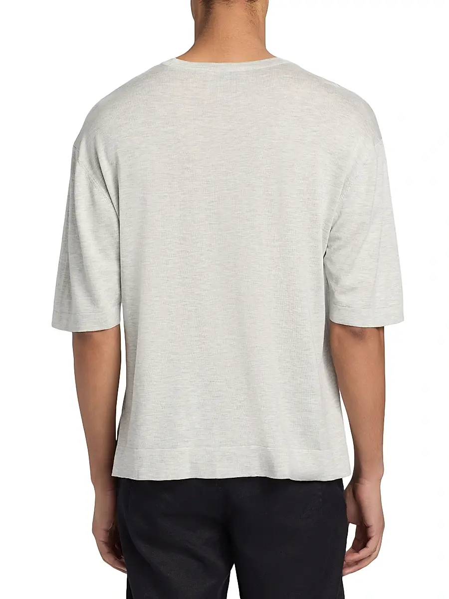 OFFICINE GÉNÉRALE Men Boris Knit Crewneck T-Shirt | Thumbnail 5