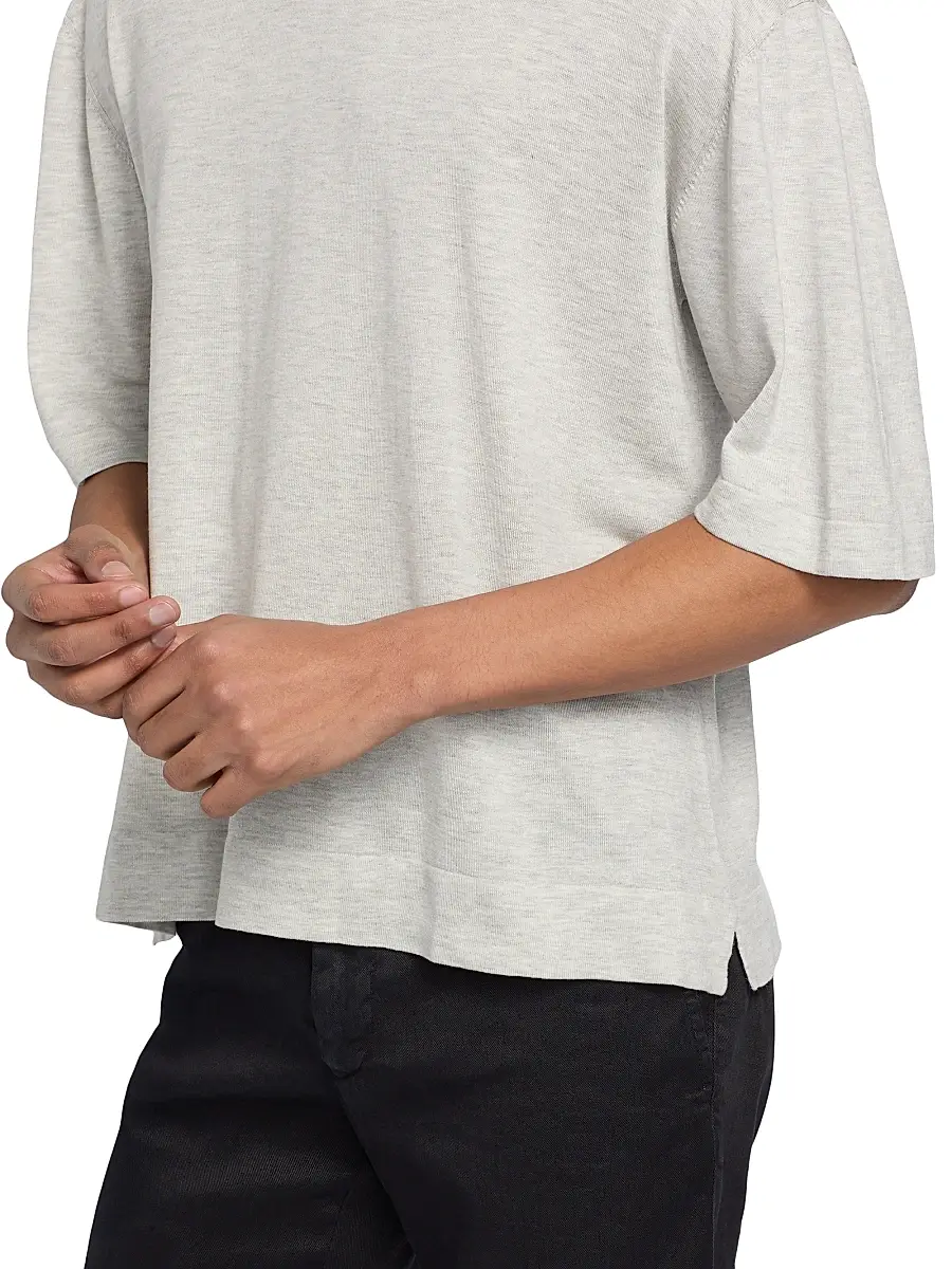 OFFICINE GÉNÉRALE Men Boris Knit Crewneck T-Shirt | Thumbnail 6