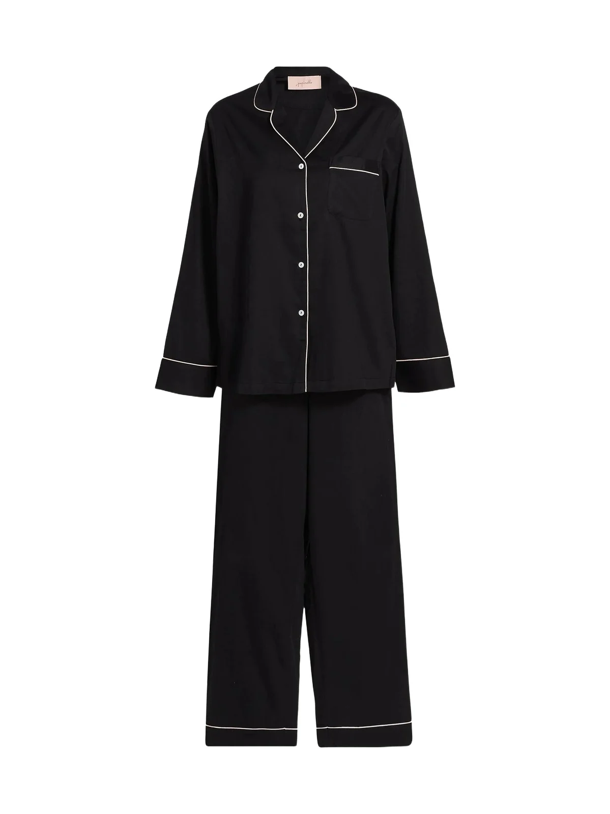 Papinelle Women's Zoe Camp Collar Cotton-Sateen Pajamas