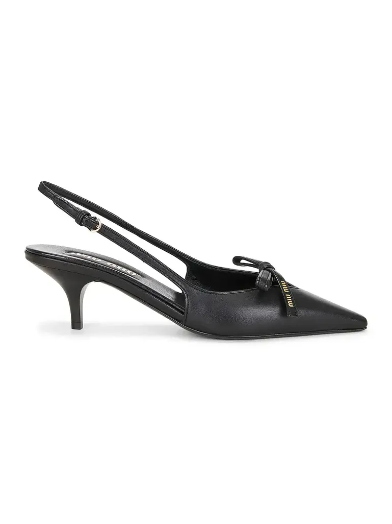 Nappa Bow Slingback Pump