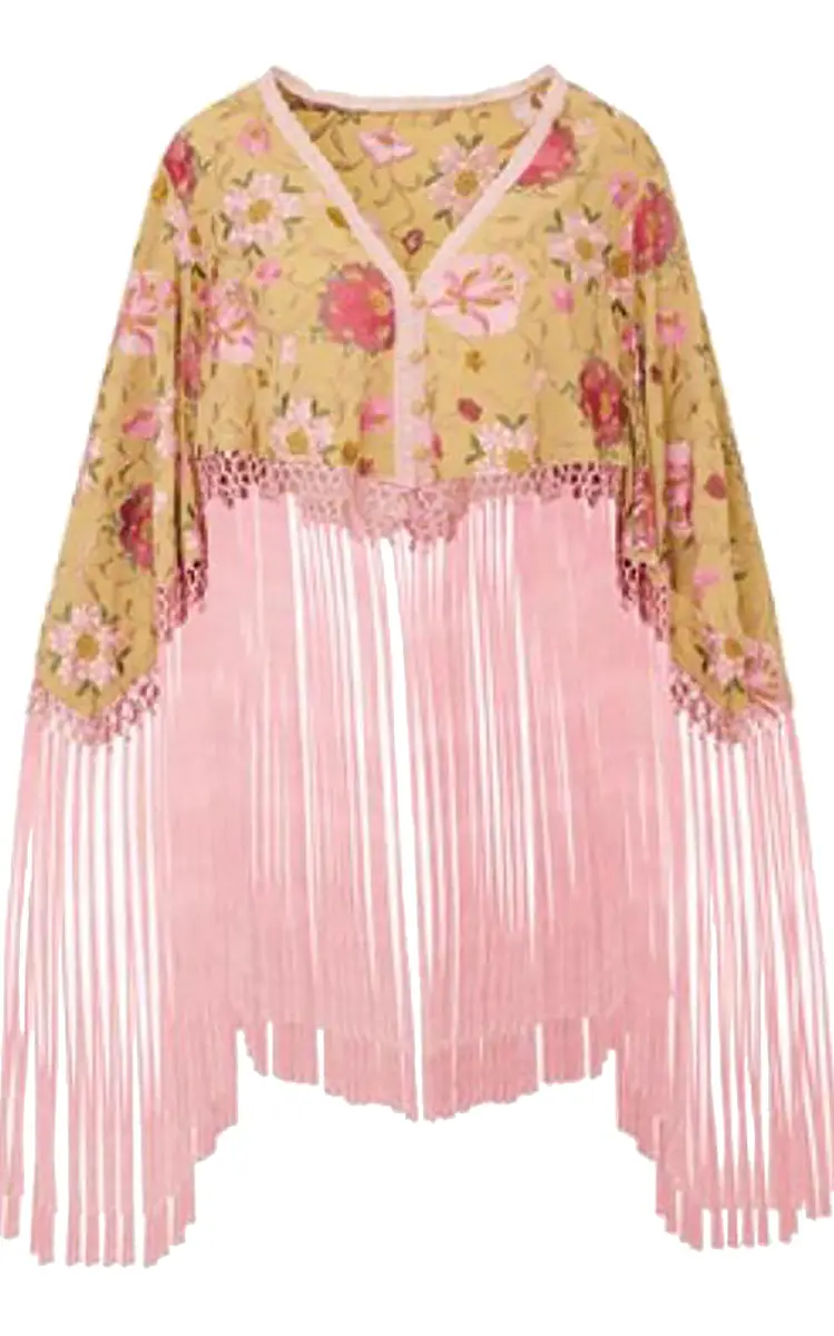 LoveShackFancy Aurelia Piano Shawl Top