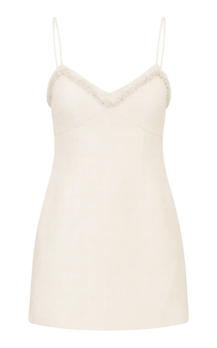LoveShackFancy Sue Tweed Mini Dress
