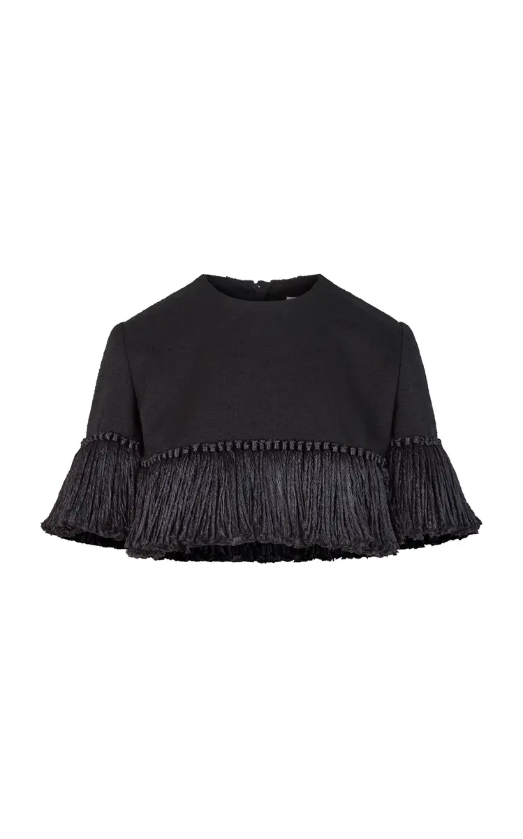 Heirlome Matilde Fringed Wool-Blend Top