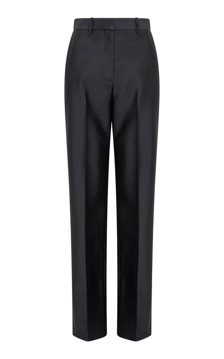 Heirlome Nova Wool-Silk Straight-Leg Trousers