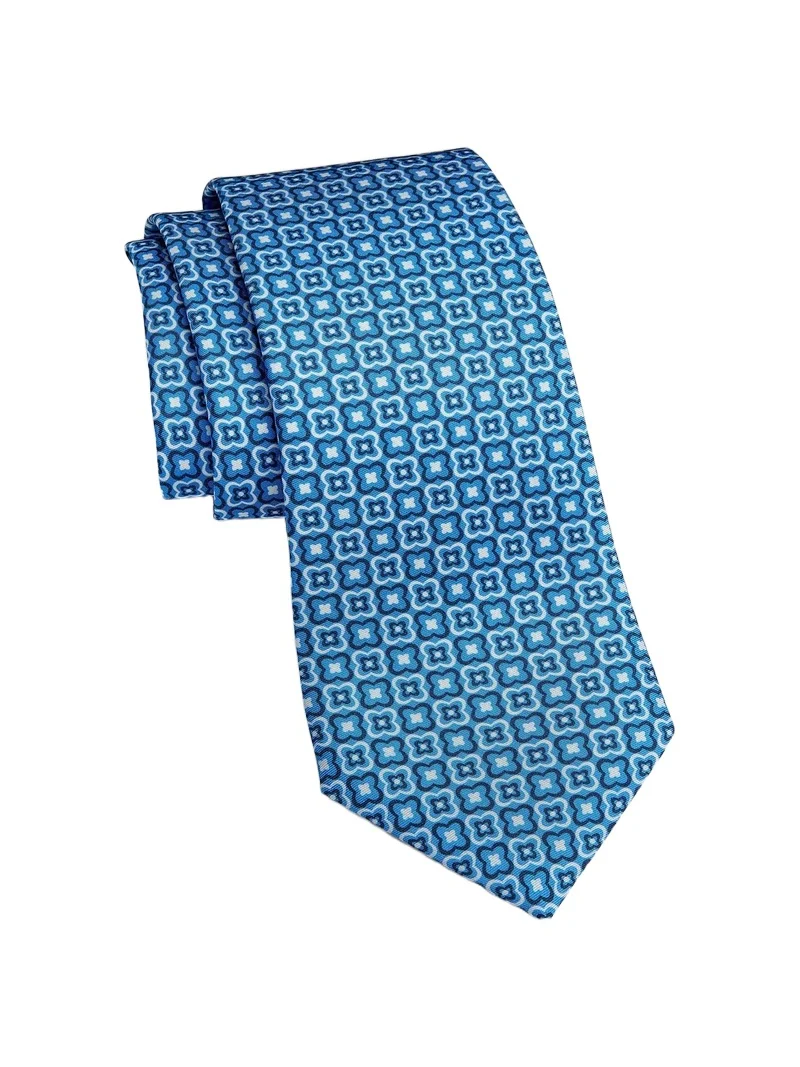 Men's Clover Mosaic Silk Tie Men's Clover Mosaic Silk Tie