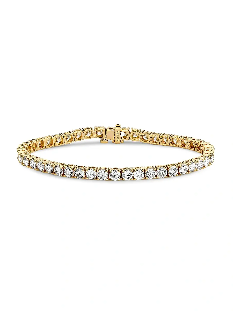 Women's 18K Yellow Gold & 8.55 TCW Diamond Tennis Bracelet - Yellow Gold