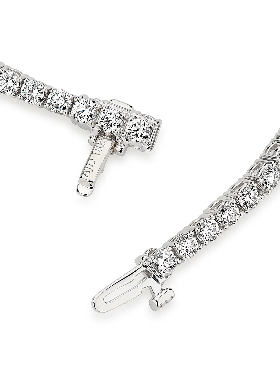 Saks Fifth Avenue Diamonds Women's 18K White Gold & 4.48 TCW Diamond Tennis Bracelet - White Gold | Thumbnail 3 Saks Fifth Avenue Diamonds Women's 18K White Gold & 4.48 TCW Diamond Tennis Bracelet - White Gold | Thumbnail 3