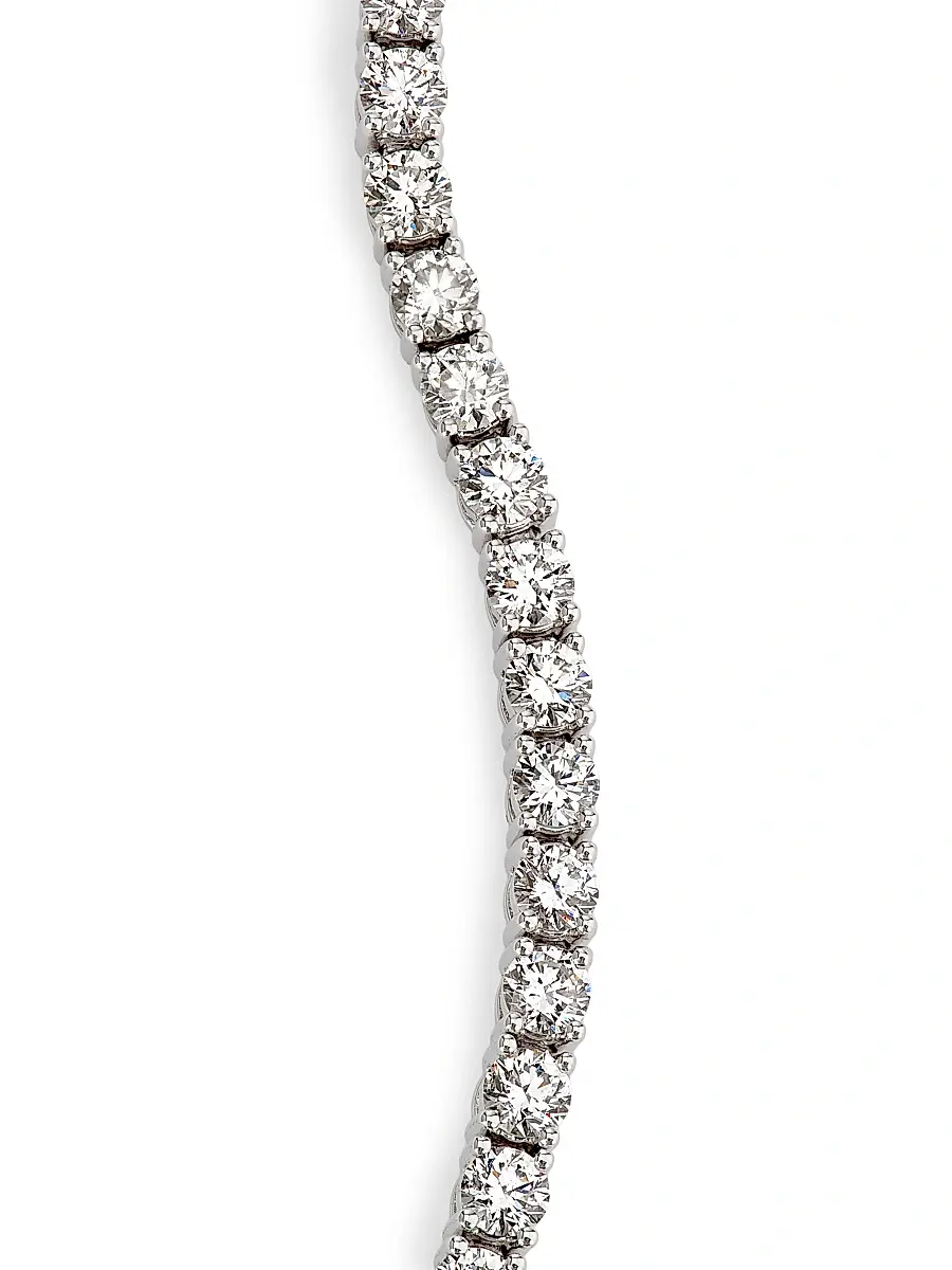 Saks Fifth Avenue Diamonds Women's 18K White Gold & 4.48 TCW Diamond Tennis Bracelet - White Gold | Thumbnail 4 Saks Fifth Avenue Diamonds Women's 18K White Gold & 4.48 TCW Diamond Tennis Bracelet - White Gold | Thumbnail 4